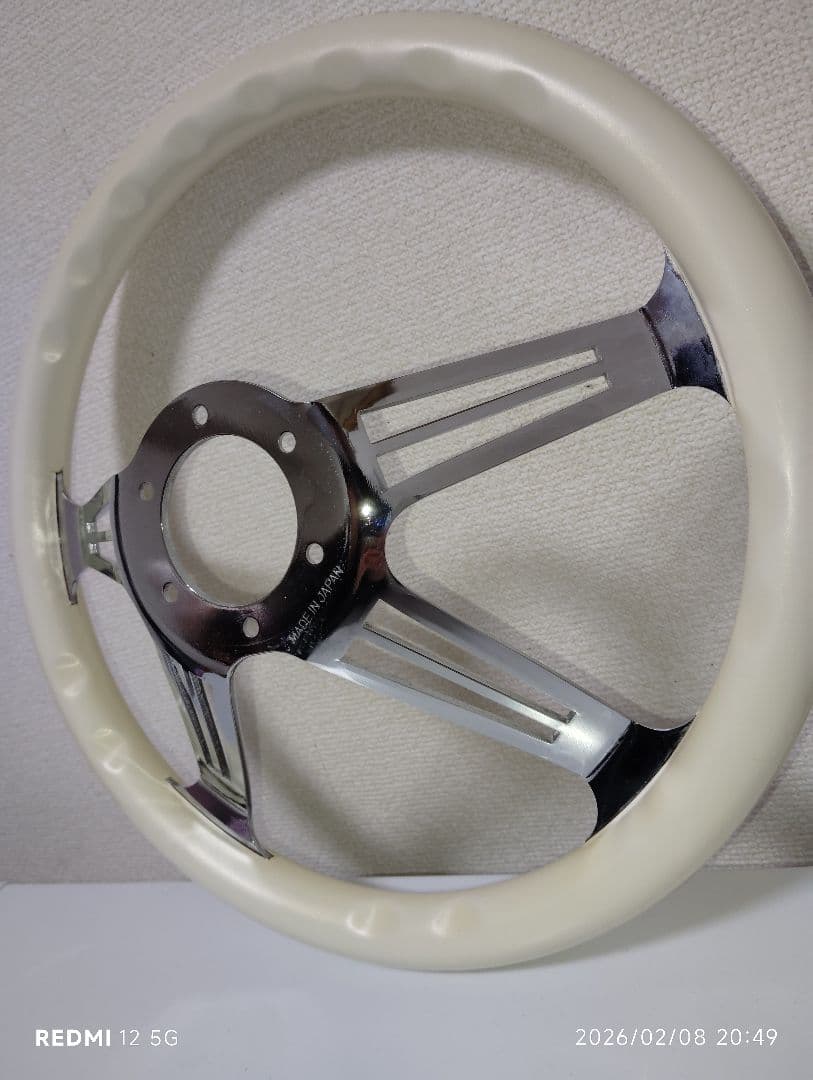 ステアリング　ホワイト　コンケーブ(当時物)