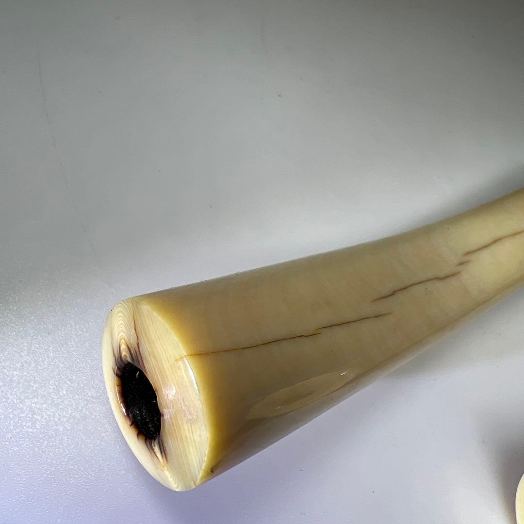 本抹香鯨　パイプ2本　98g/9・8.5㎝　東Y8-0123☆2F