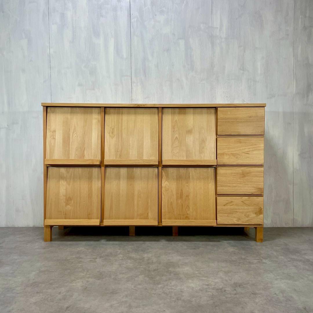 高野木工 レッチェ マガジンラック ホワイトオーク キャビネット ナチュラル