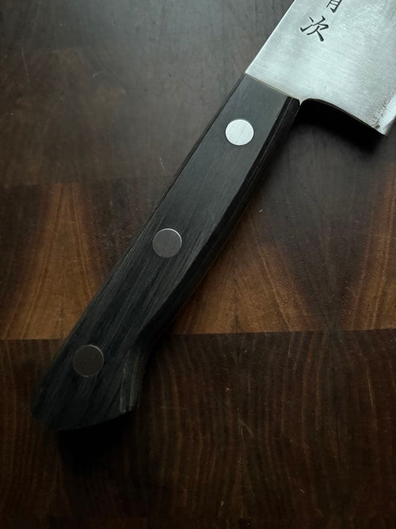 京都　有次　平常一品　切付　190mm 三徳　包丁　青紙スーパー　良品