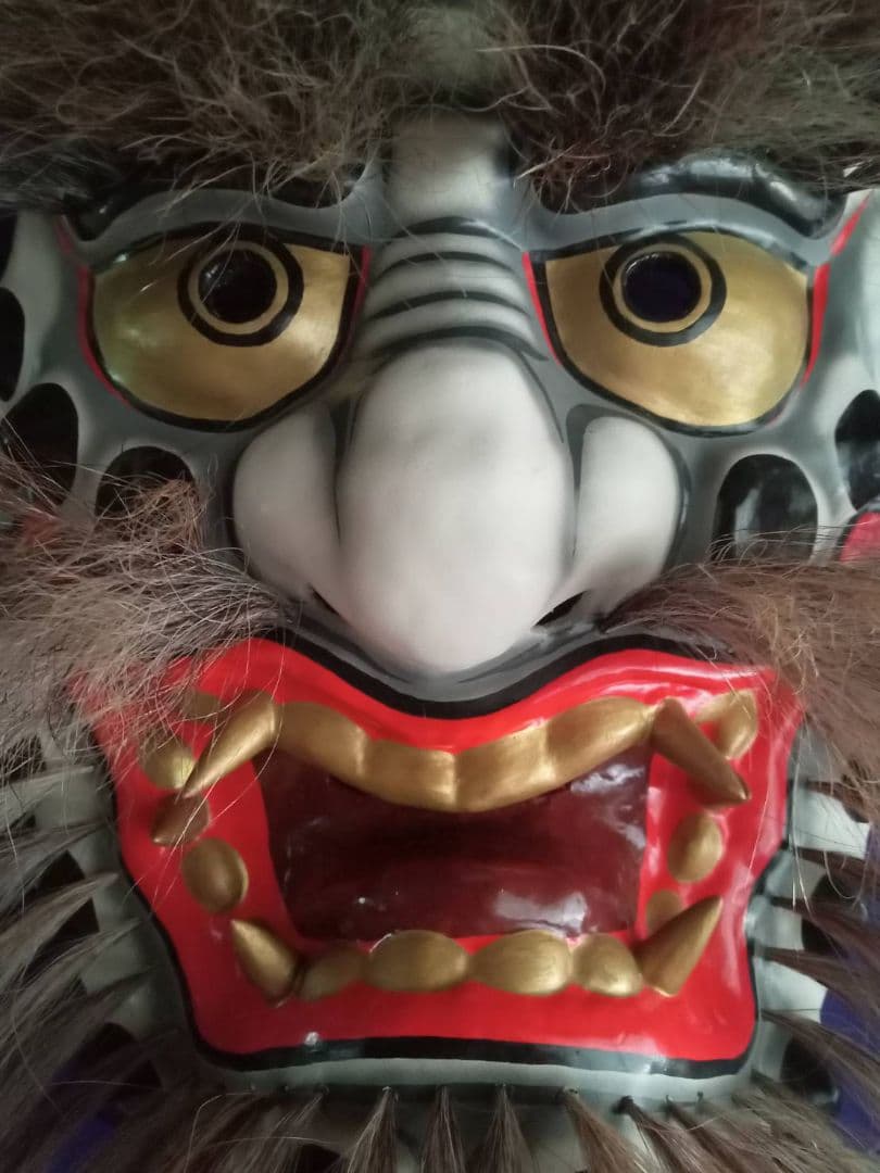 神楽面（鐘馗の鬼）　伝統工芸　石見神楽　広島神楽　芸北（北広島）　日本