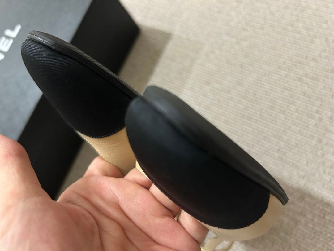 未使用　CHANEL スリングバックサンダル