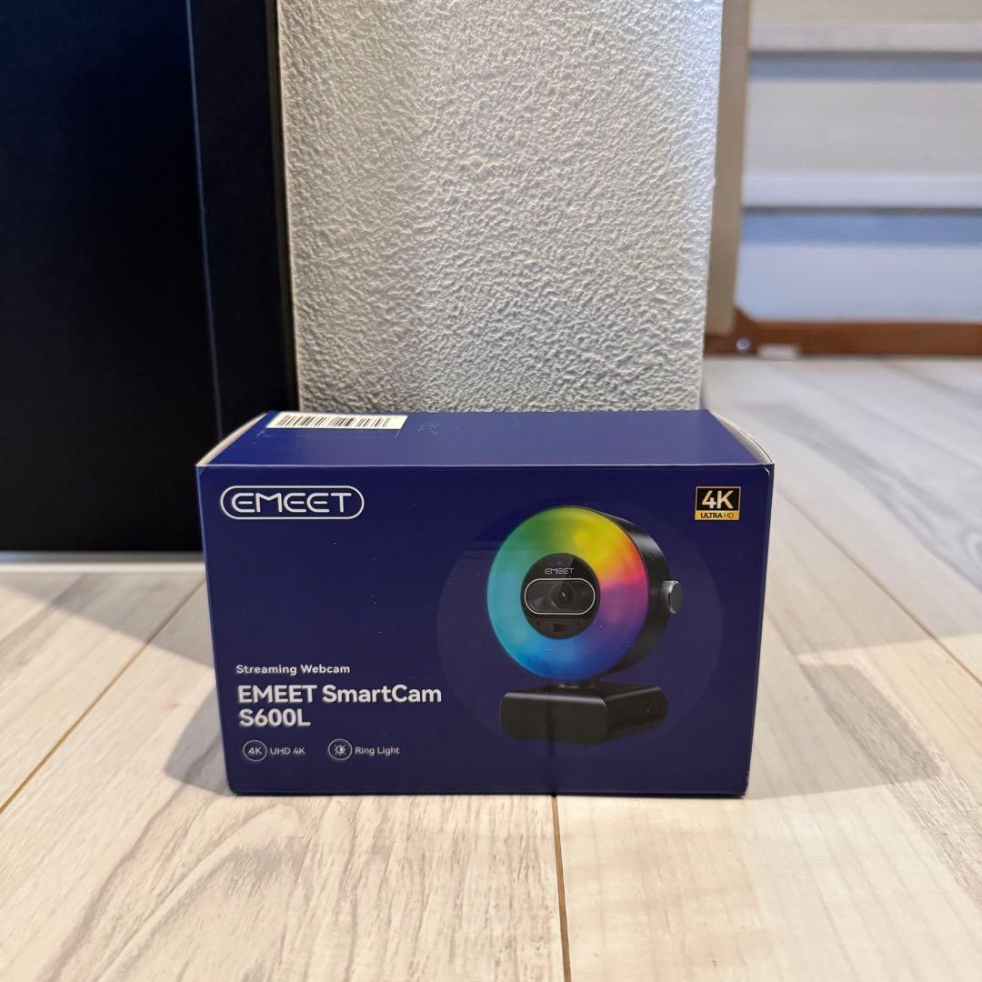 【EMEET】S600L 4K Webカメラ リングライト一体型 自動露出