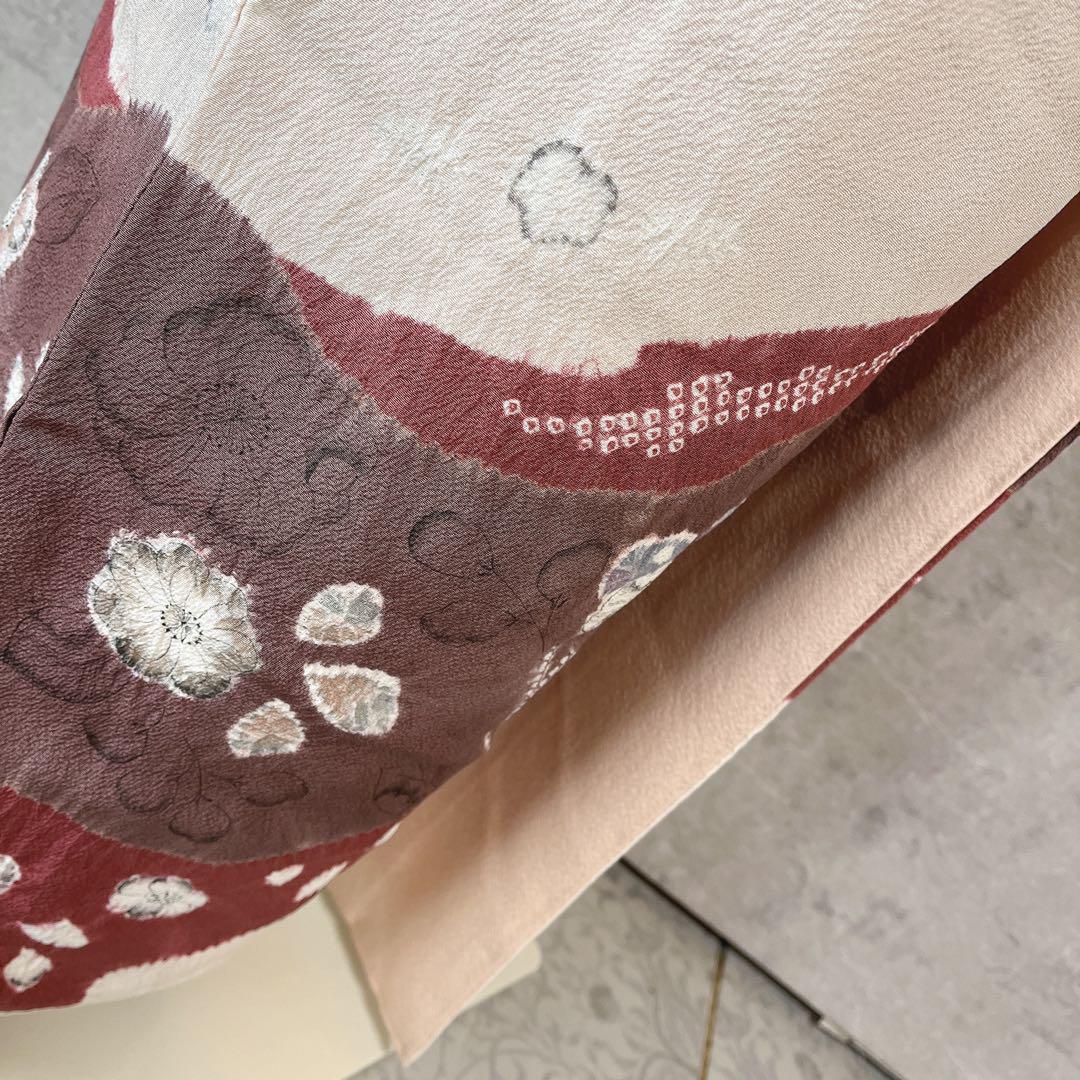 訪問着フルセット　着物　正絹　辻ヶ花　大人ピンク　K4