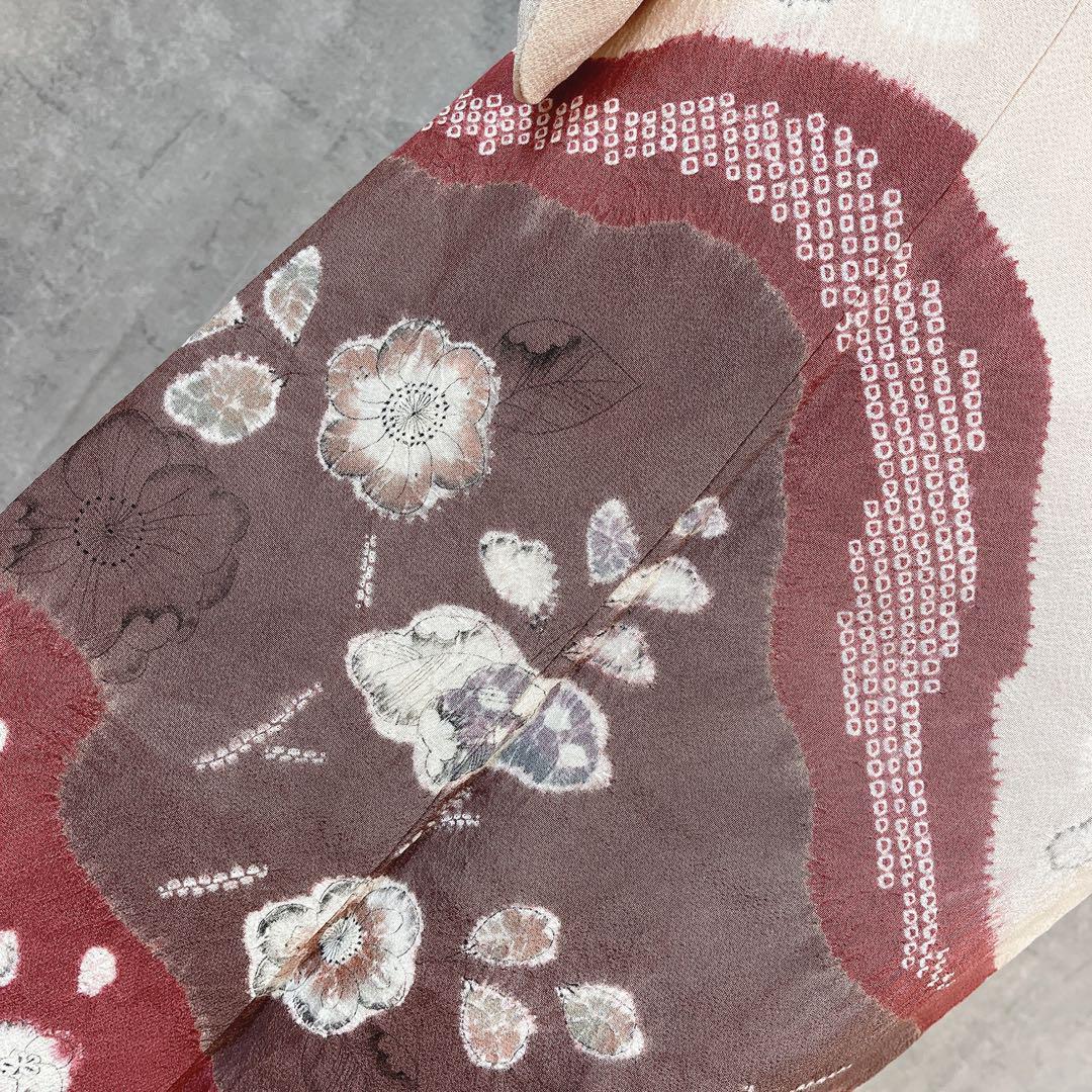 訪問着フルセット　着物　正絹　辻ヶ花　大人ピンク　K4