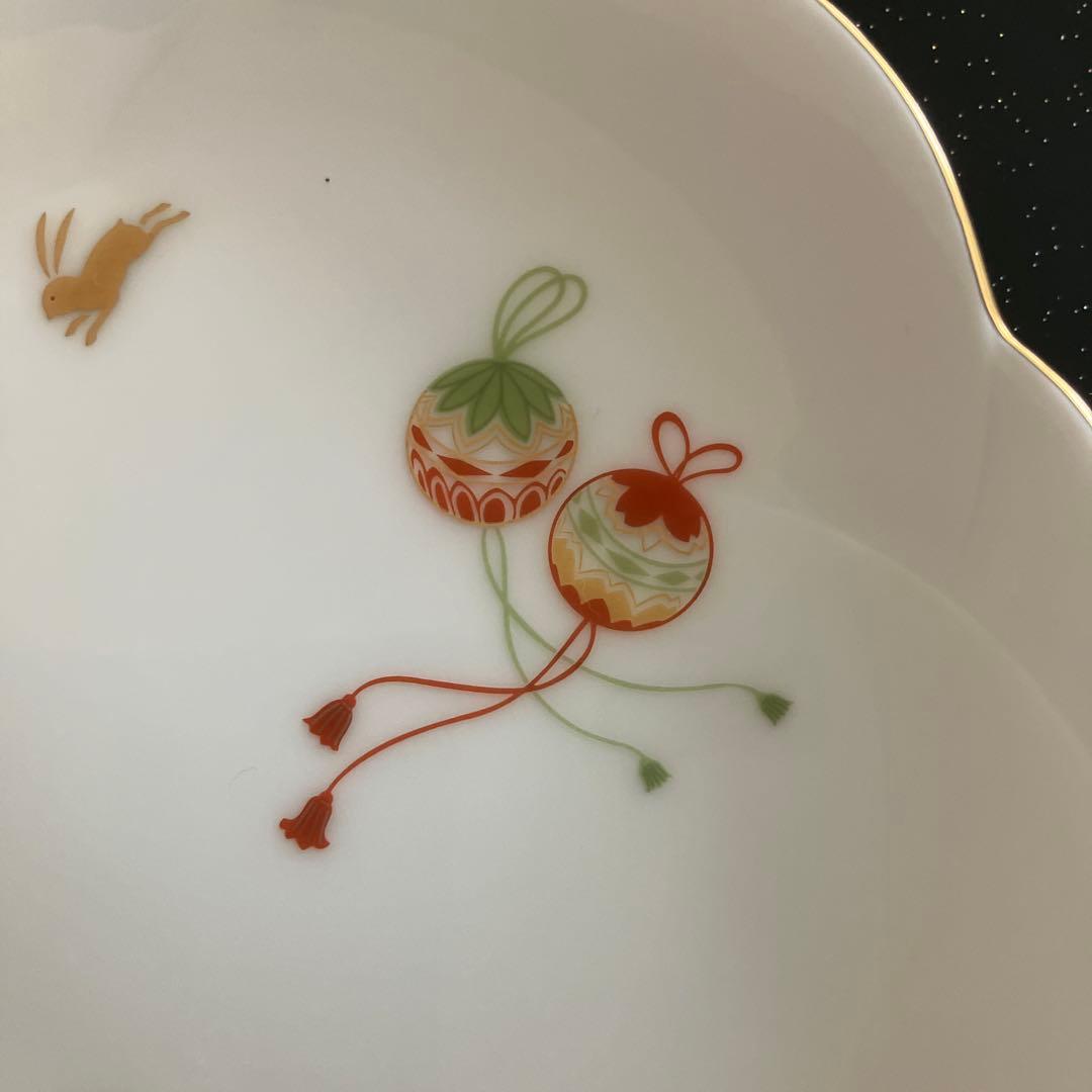 大倉陶園　ひな祭り柄　銘々皿ペア　ケーキ皿