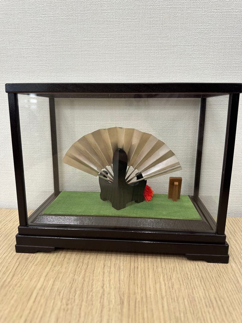 純銀製飾り扇　武峰作　純銀細工