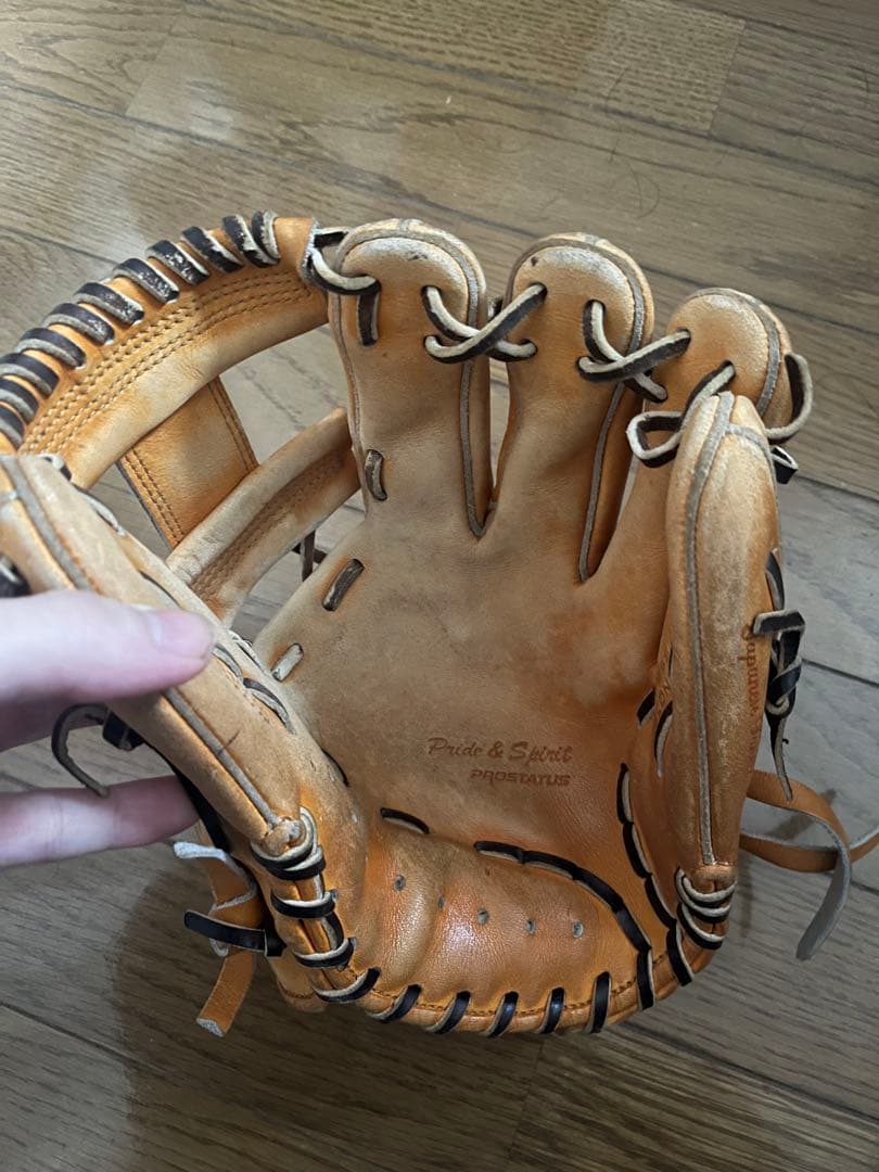 ZETT プロステイタス レザーグローブ ベージュ 軟式用
