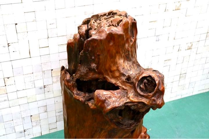 GMFS276○世界遺産屋久杉 無垢 一枚板 衝立 パーティション オブジェ 置