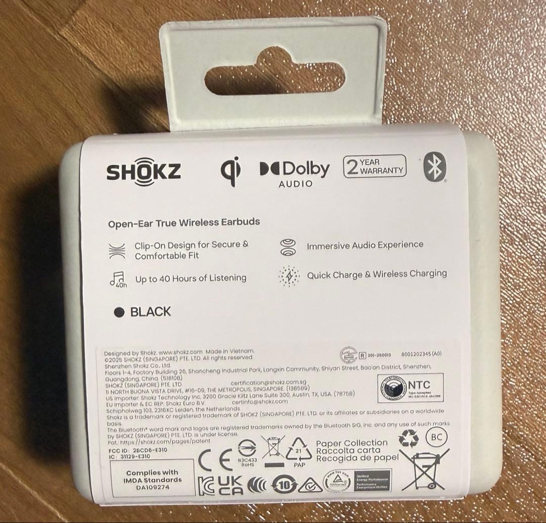 D*l様 SHOKZ OPENDOTS ONE 未使用品(ブラック)