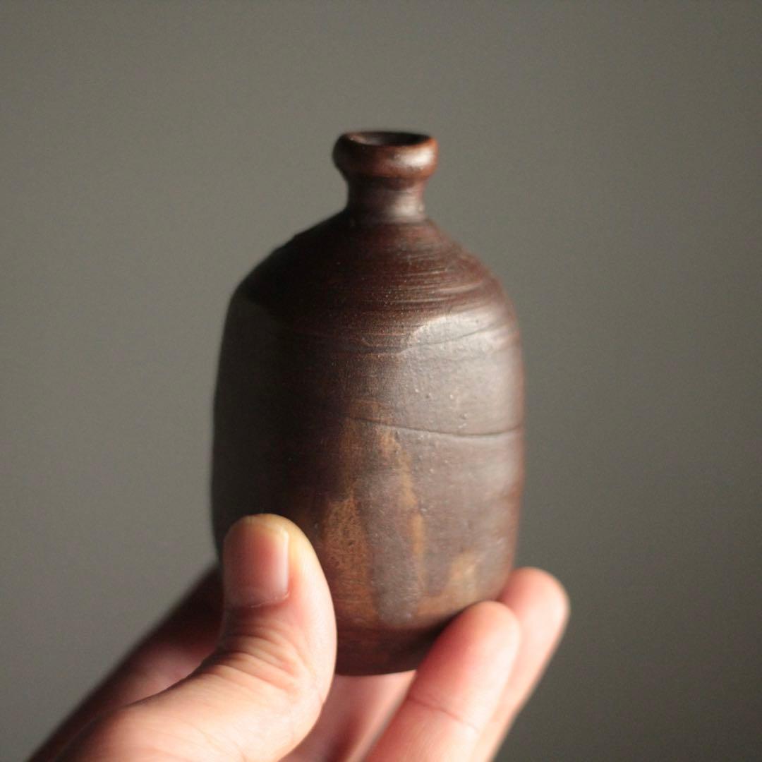 明治の備前のかわいいやつ 小徳利 備前焼 容量約100ml 古道具 アンティーク