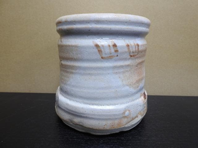 加藤弥右衛門　絵志野水指　尋牛斎箱書　共箱　MA１６６