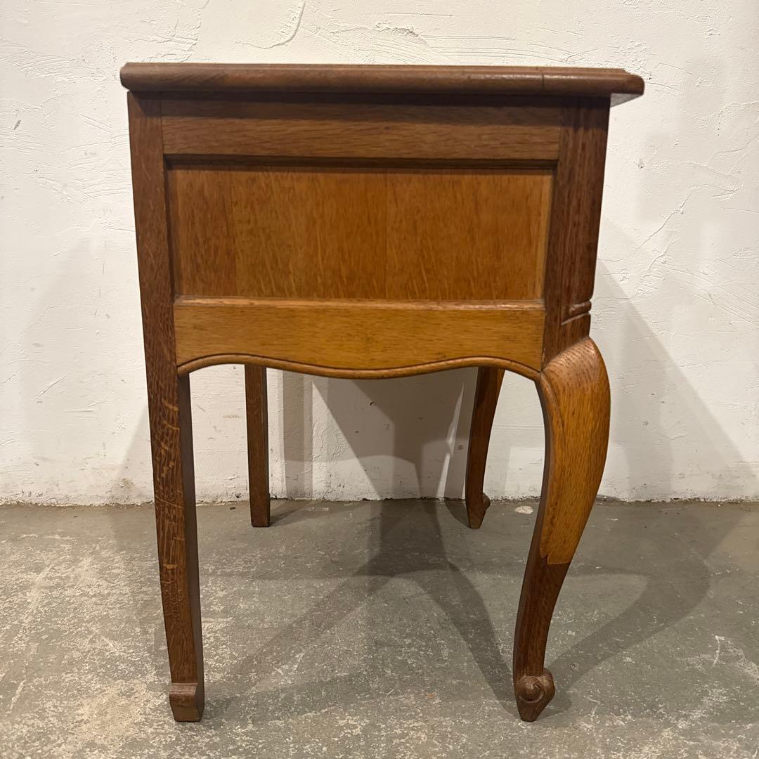 ヴィンテージ　木製サイドテーブル　引き出し付き