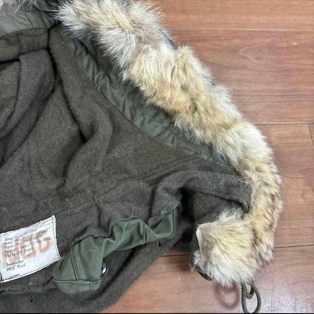 50s 初期型　米軍　実物　M51フード　M1951 PARKA コヨーテファ④