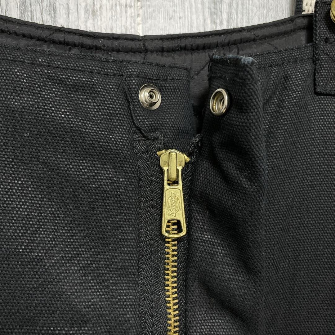 Dickies ディッキーズ オーバーオール ダック 中綿 ブラック 4XL