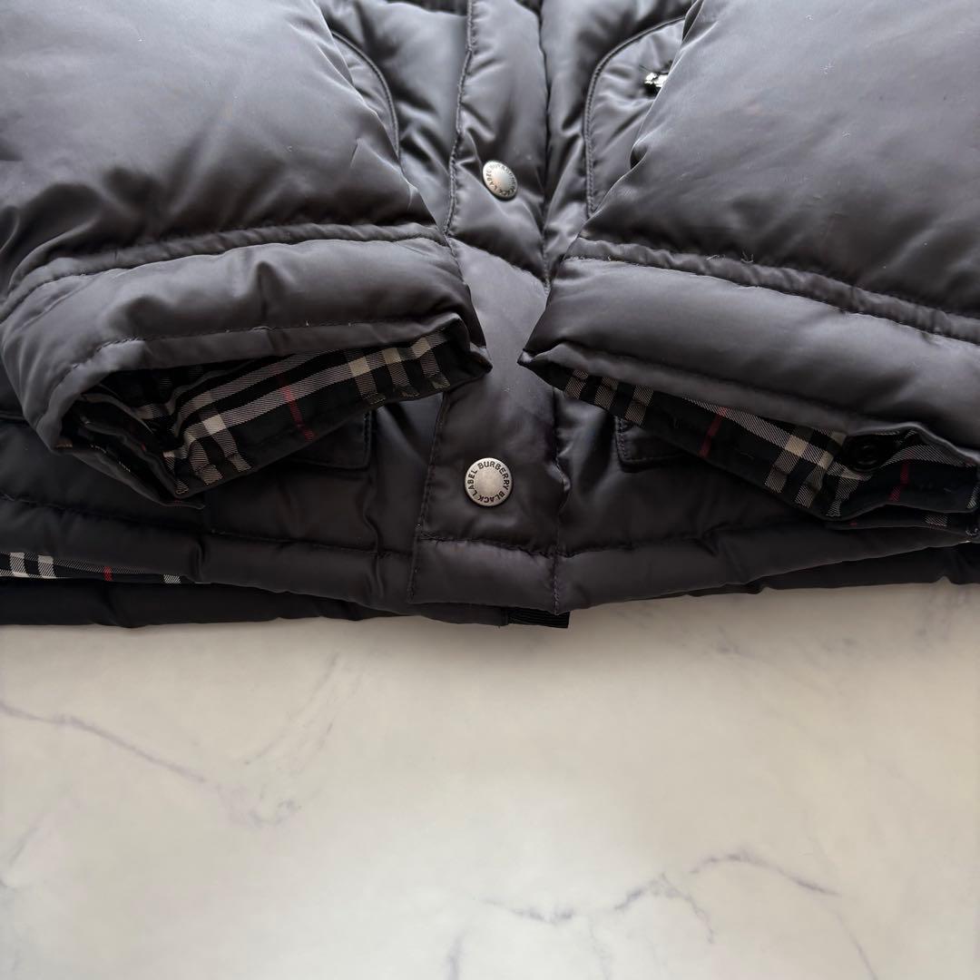 バーバリーブラックレーベル 2WAY ダウンジャケット Lサイズ ファー