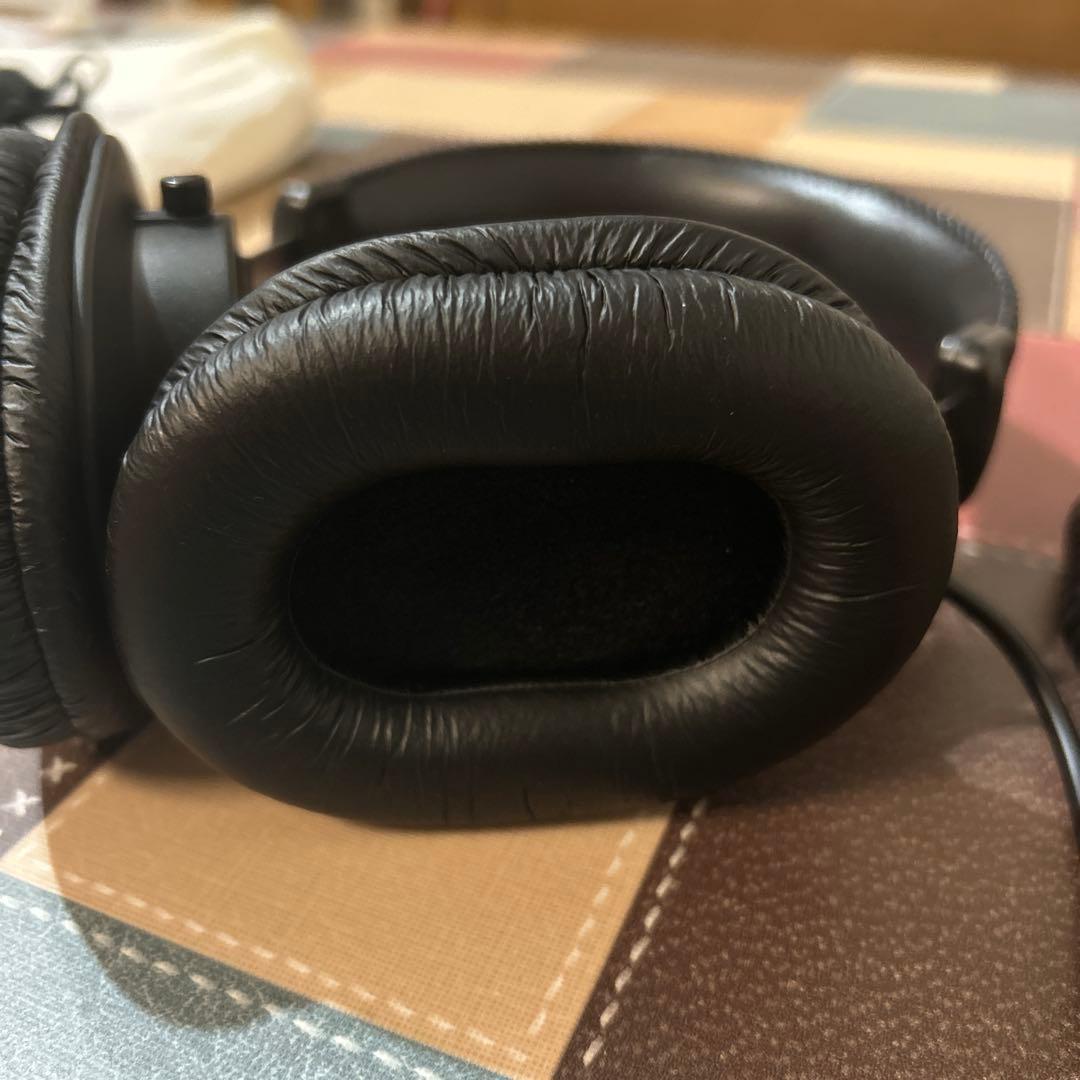 ブラック 有線ヘッドホン コイルケーブル