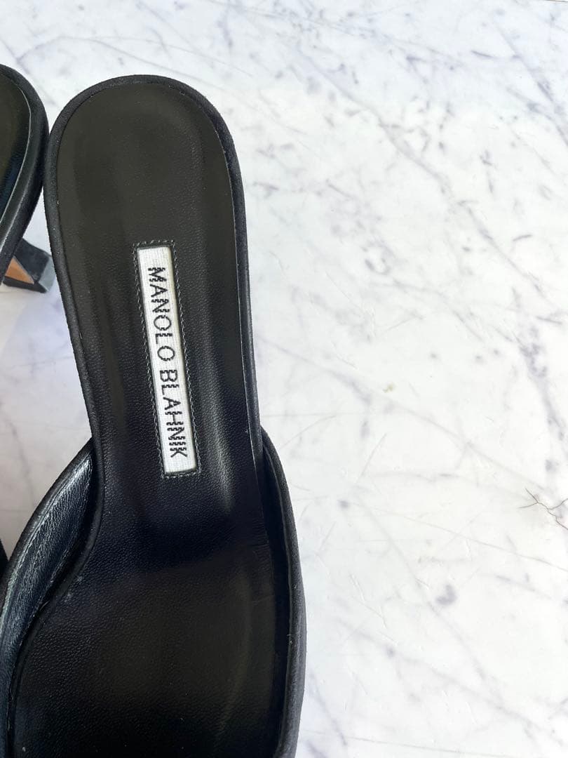 美品　MANOLOBLAHNIK マノロブラニク メイセール　ブラック　37
