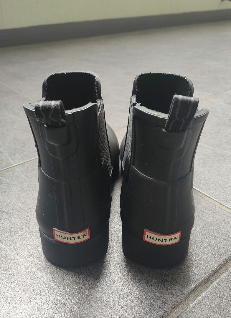 美品 HUNTERリファインド チェルシーブーツ ブラック