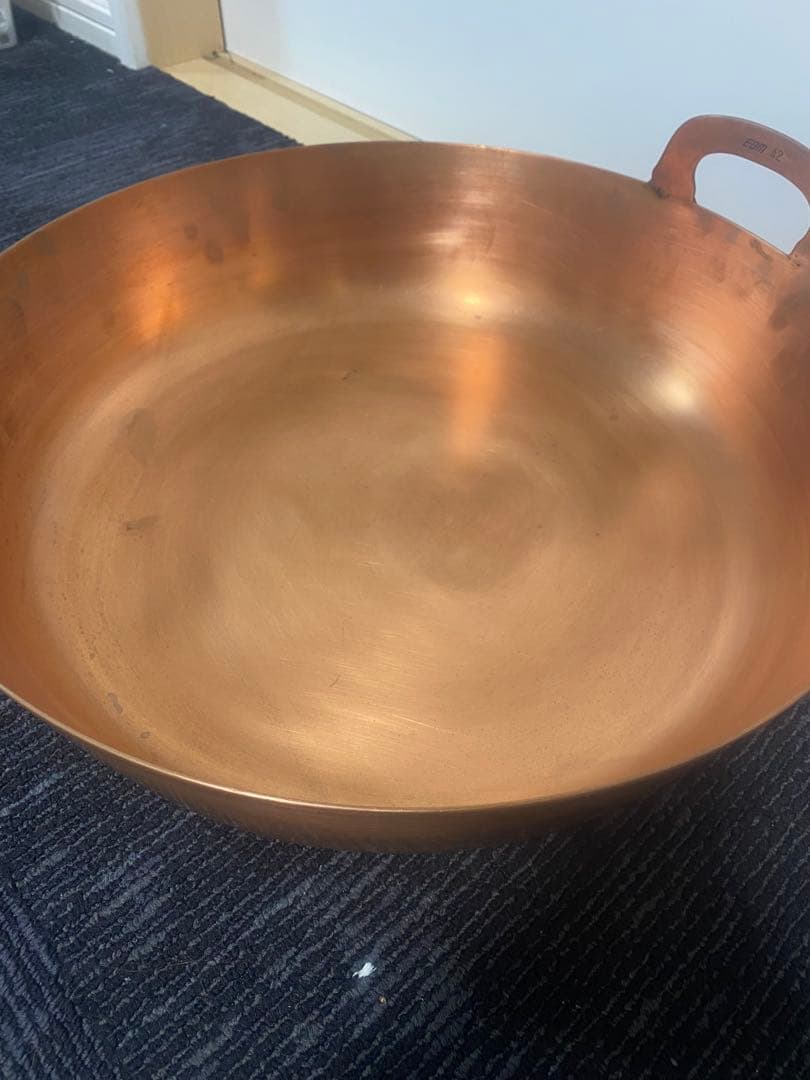 純銅製 業務用 大型 銅鍋 天ぷら鍋 42cm