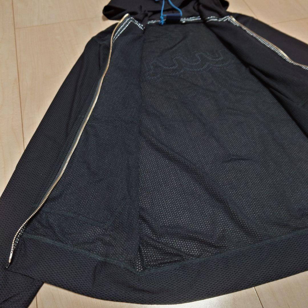 新品 MUTA メッシュジップパーカー ブラック