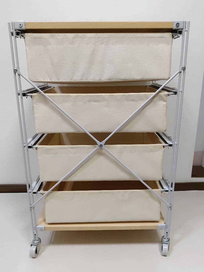 無印良品 スチールユニットシェルフ 帆布バスケットセット 幅56cm