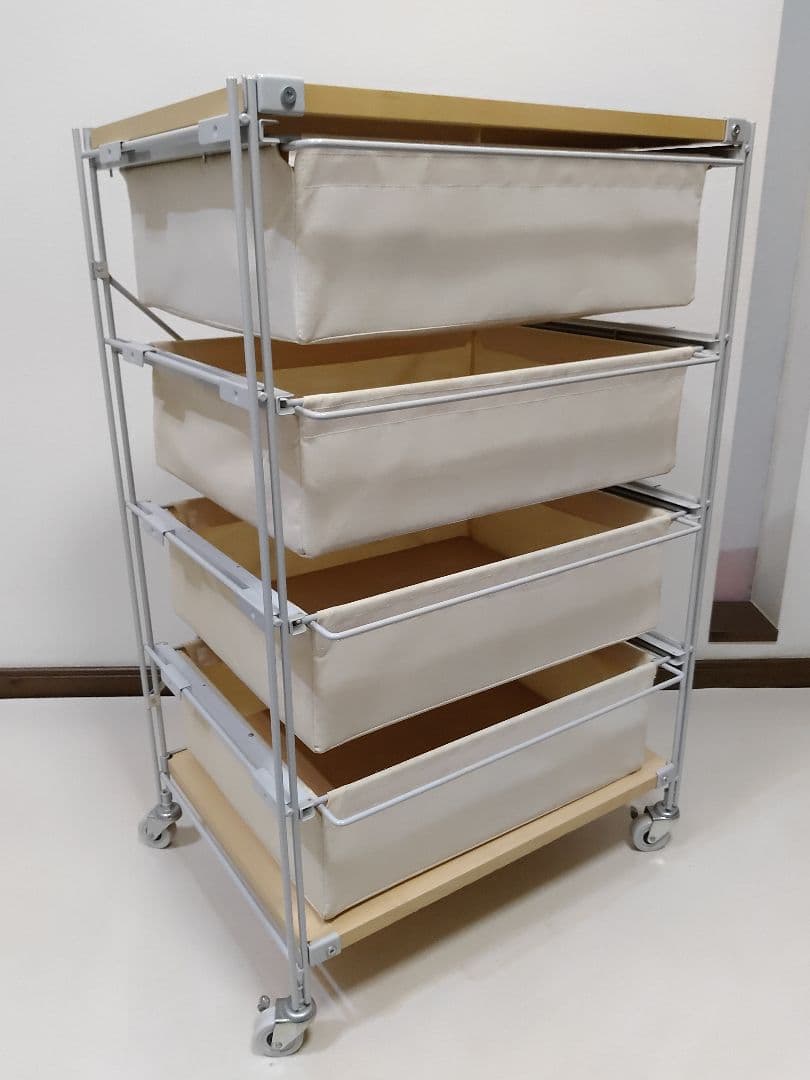 無印良品 スチールユニットシェルフ 帆布バスケットセット 幅56cm