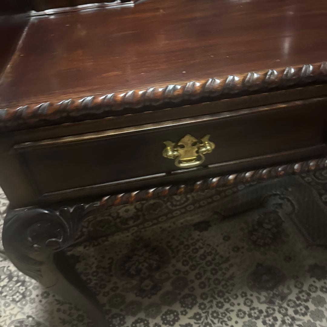 輸入家具　マホガニー　ダークブラウン イギリス　ライティングデスク