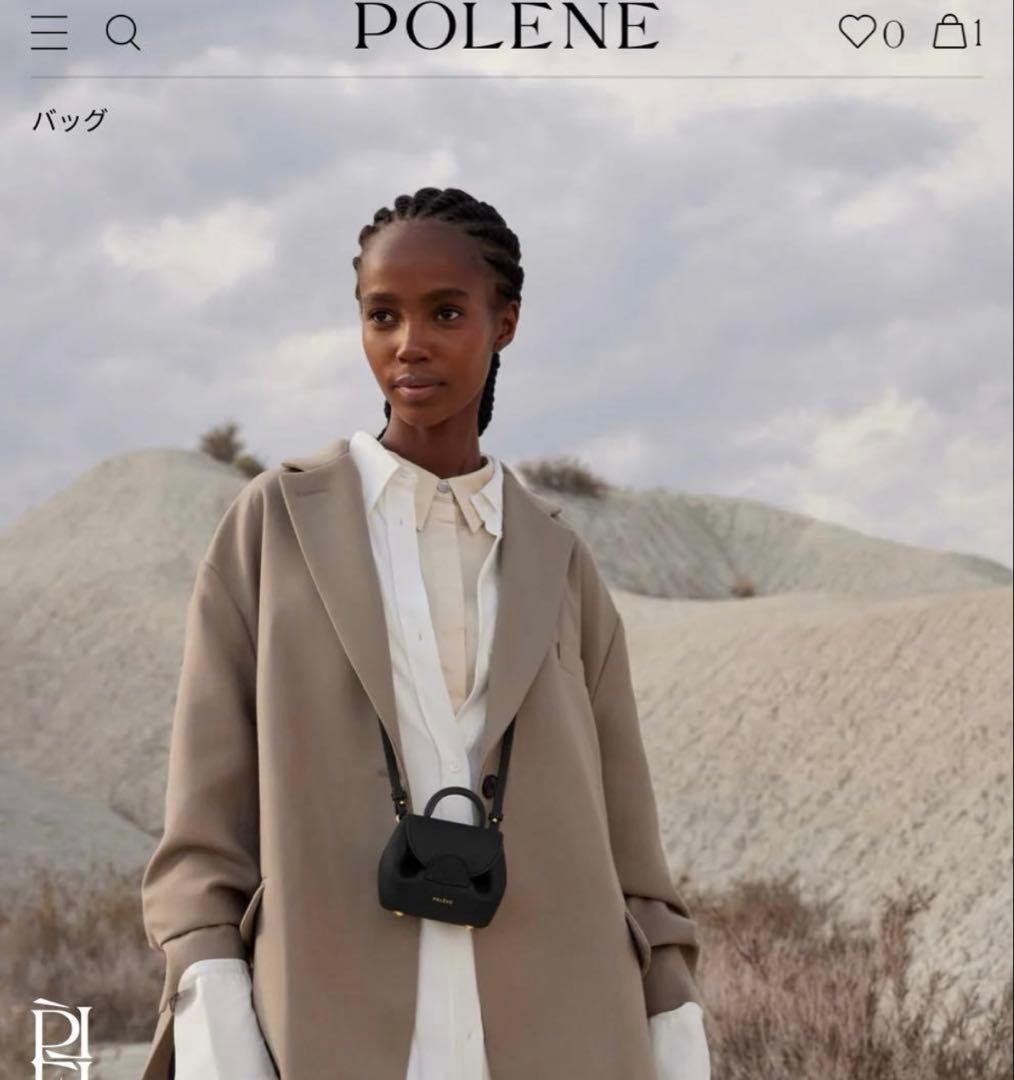 POLÈNE Numéro Un Microバッグ 黒