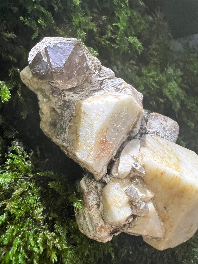 龍脈の精髄 九州産煙水晶＆長石共生標本 「大地と祓いの調和」【保護猫活動支援】