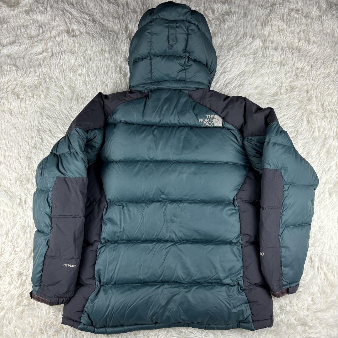ノースフェイス ダウンジャケット モスグリーン 黒 メンズ XL 700フィル