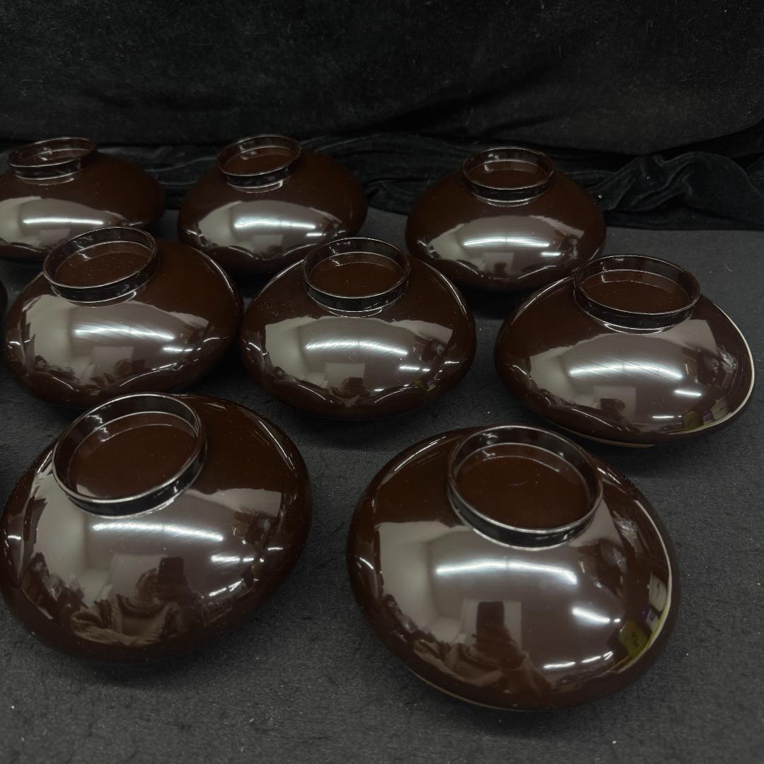 木製漆塗 蒔絵 吸物椀５客 時代物 輪島塗 漆器　葉っぱ　カタツムリ共箱