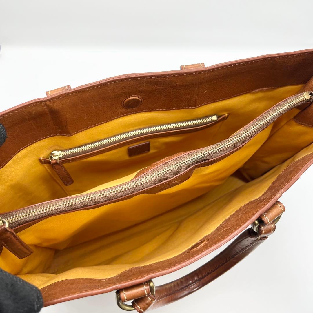 土屋鞄　ビジネスバッグ　ウルバーノ　シティトート　レザー　ブラウン　A4可