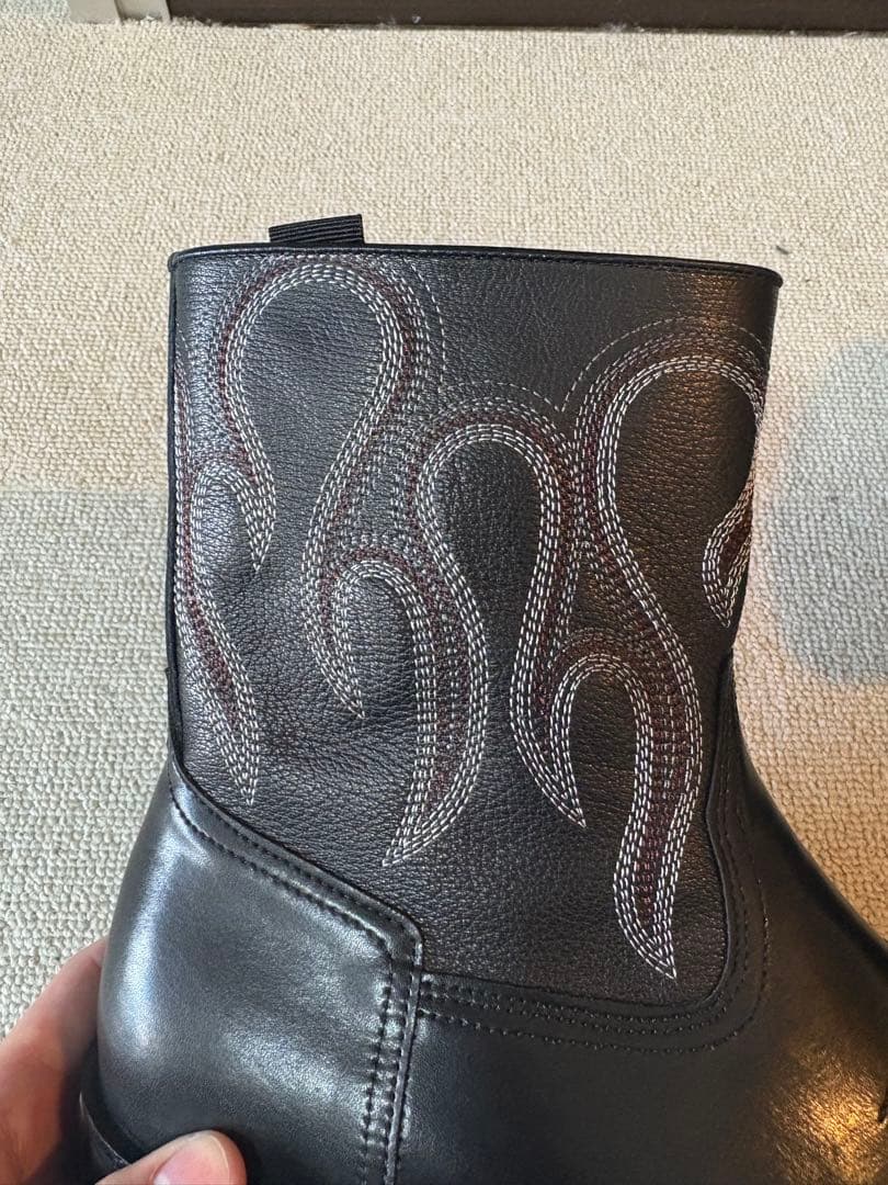 Flame Zip-up Heel Boot ブーツ　サイドジップ　us8.5