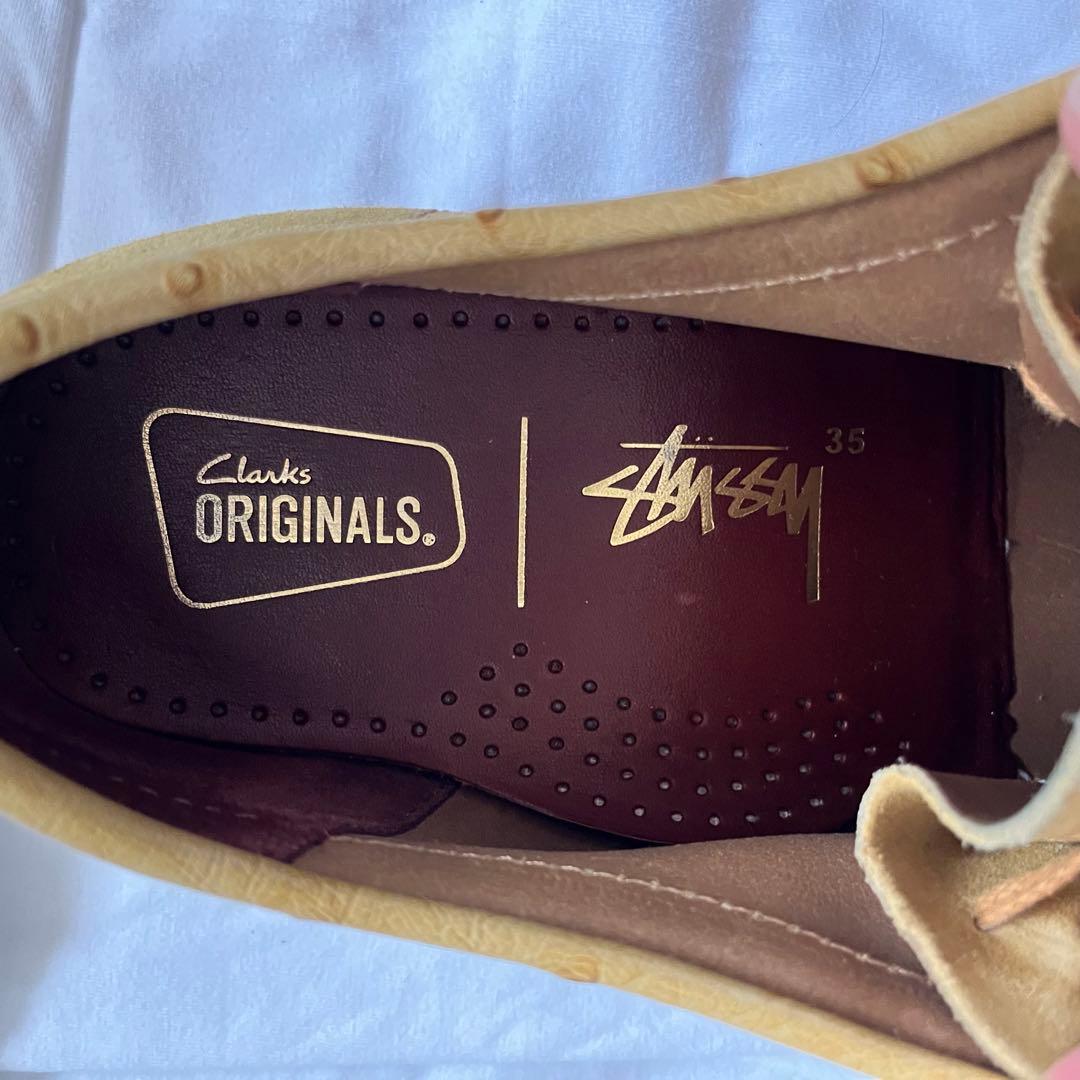 35周年 stussy Clarks ワラビー 25.5cm イエロー