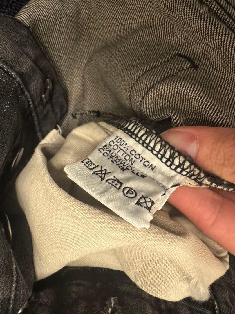 名作 dior homme 05ss 爪痕 デニム エディ期 32 黒 BECK