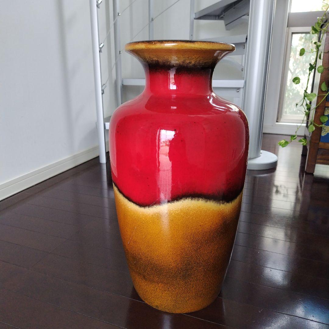 美品！ヴィンテージドイツ製 50-70年代FAT LAVA フラワーベース大型