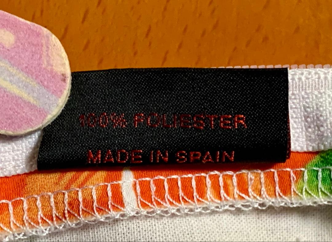 フラメンコ衣装　スペイン製フラワープリントワンピース、ウエストベルト付き