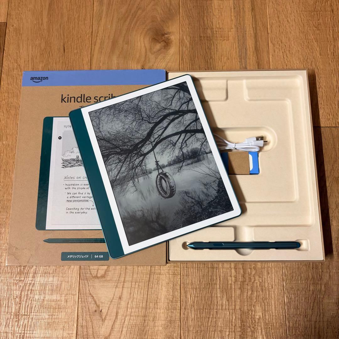 Kindle Scribe 64GB プレミアムペン付き メタリックジェイド