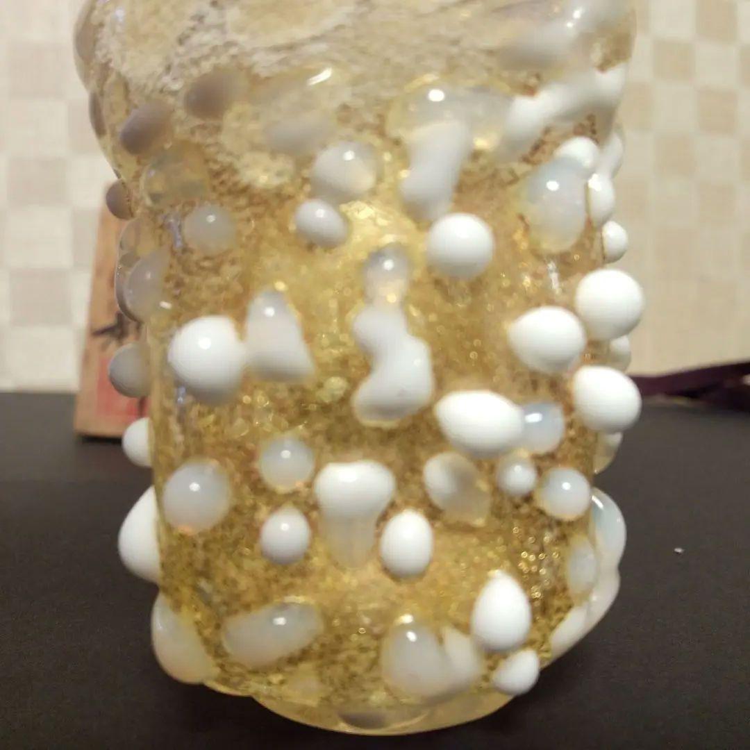 岩田久利作　重厚で存在感のあるガラス酒盃　桐箱付き