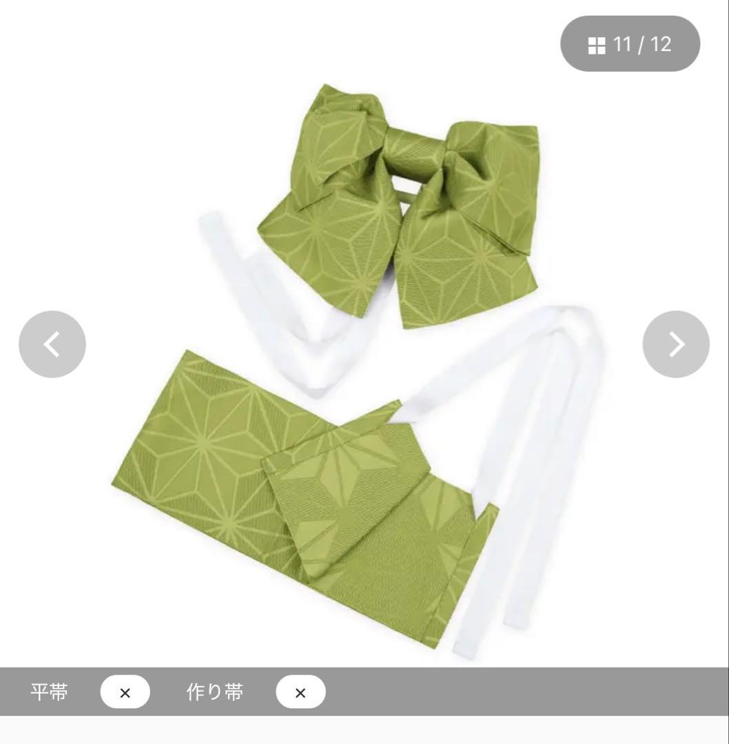 ストライプ紺地×大輪白百合浴衣3点セット 浴衣セット レディース浴衣　Tika