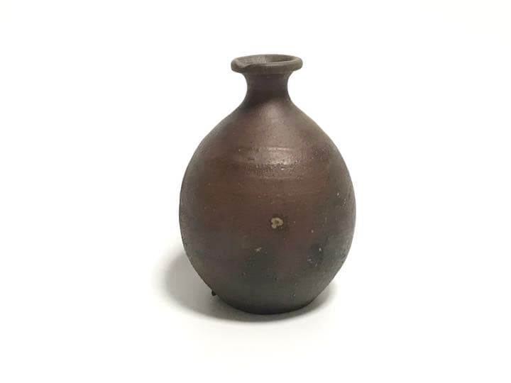 作家物　人間国宝　藤原啓　備前　窯変　徳利　合わせ箱