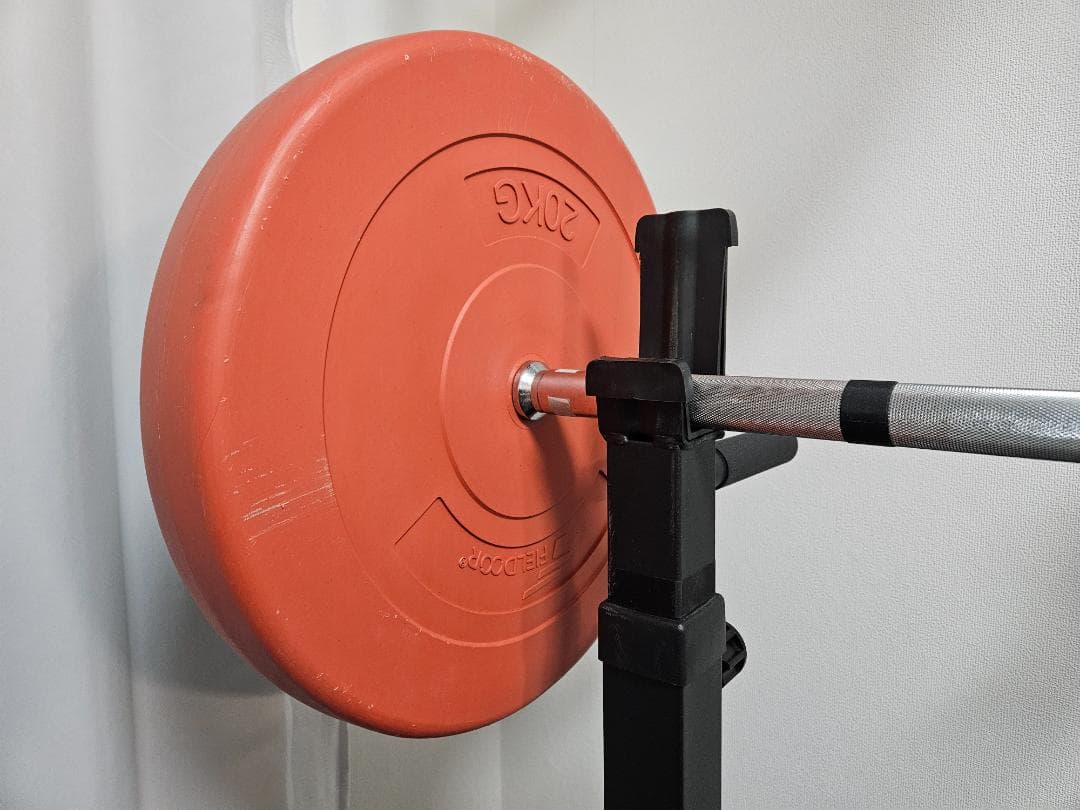 【ホームジムセット】バーベル/ダンベル/プレート130kg分/プレートラック付！