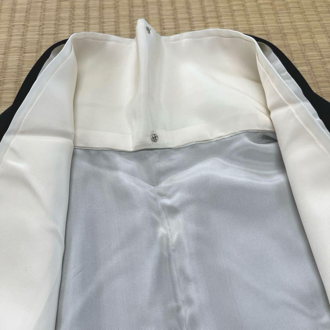 正絹 江戸褄 作家物 飛鶴に松 黒留袖