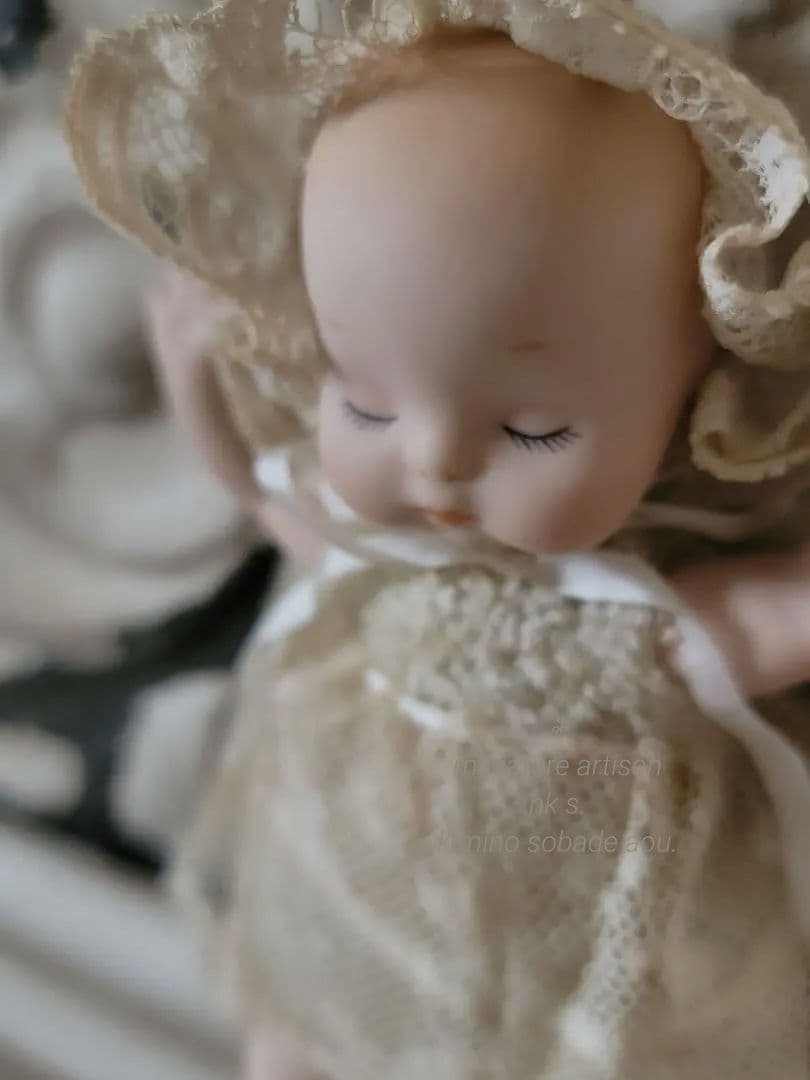 フランスアンティーク　ビスクドール　ミニョネットbebe　ベベドール　ねんね