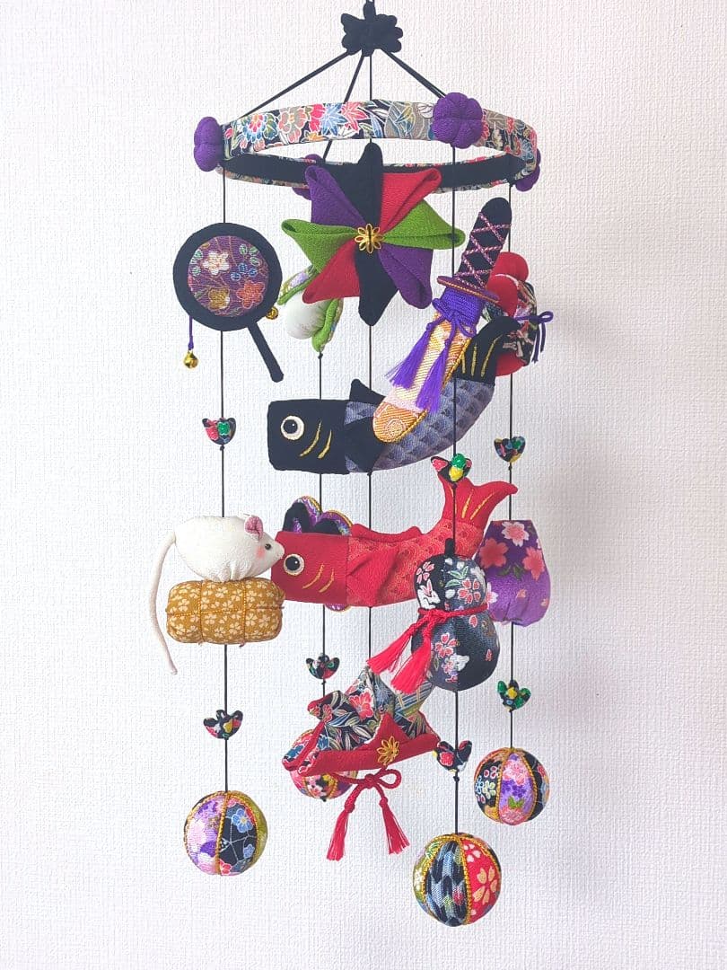 【 鯉のぼりの吊るし飾り 】ちりめん細工 輪飾り さげもん 端午の節句 子供の日