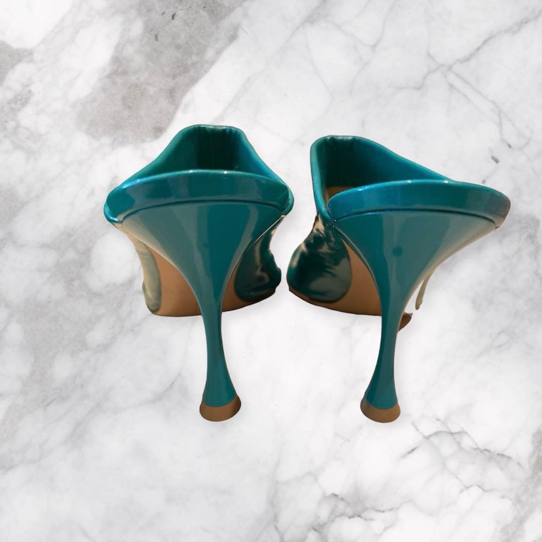 新品未使用　ボッテガ　べェネタ SOCK ドットミュール パテントレザー 9cm