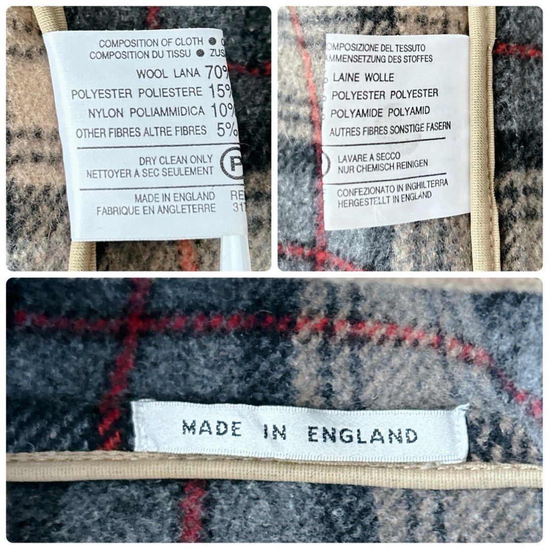 バーバリーズ ダッフルコート ノバチェック トグル キャメル L相当