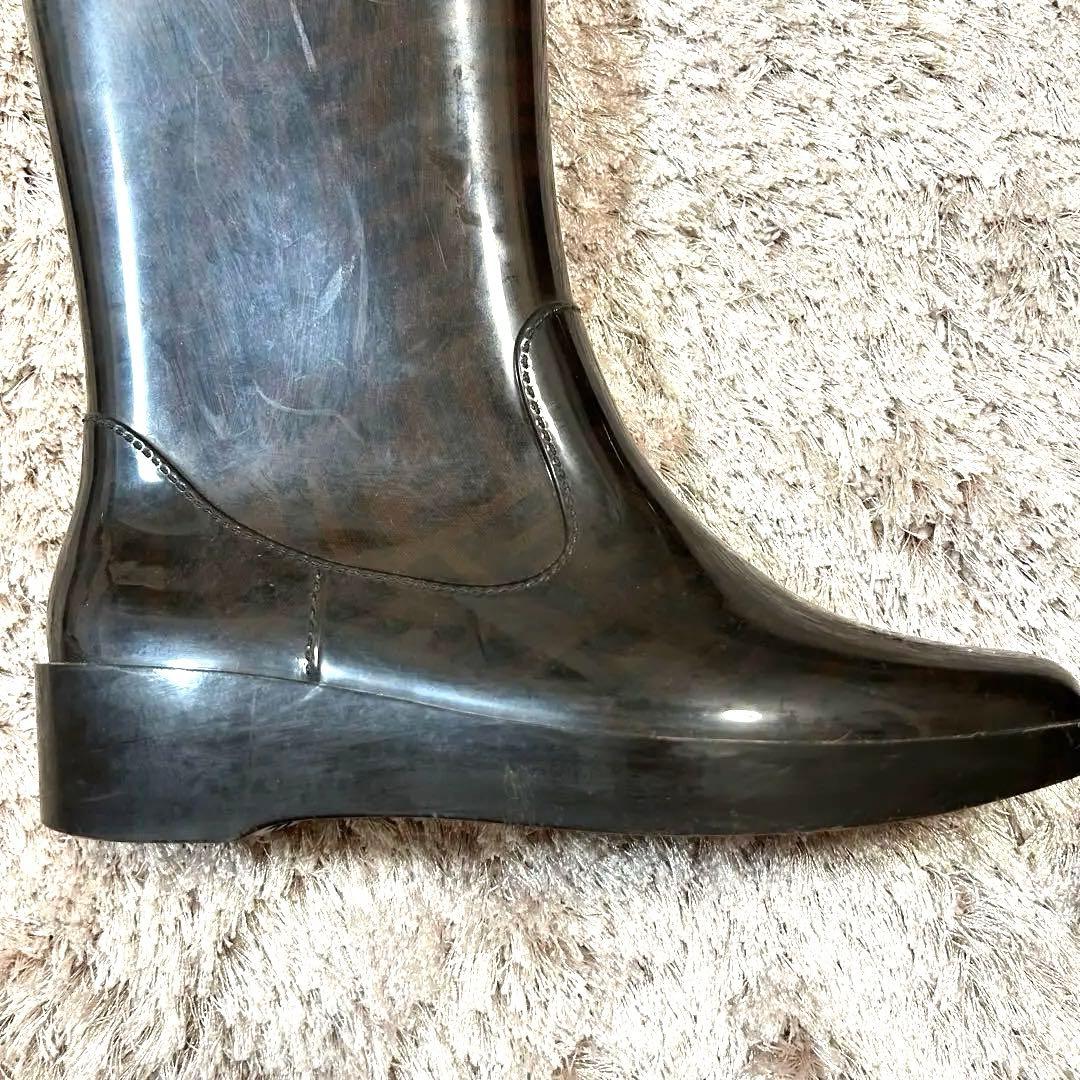 ✨美品✨ FENDI フェンディ レインブーツ 長靴 ズッカ柄 24.5 38