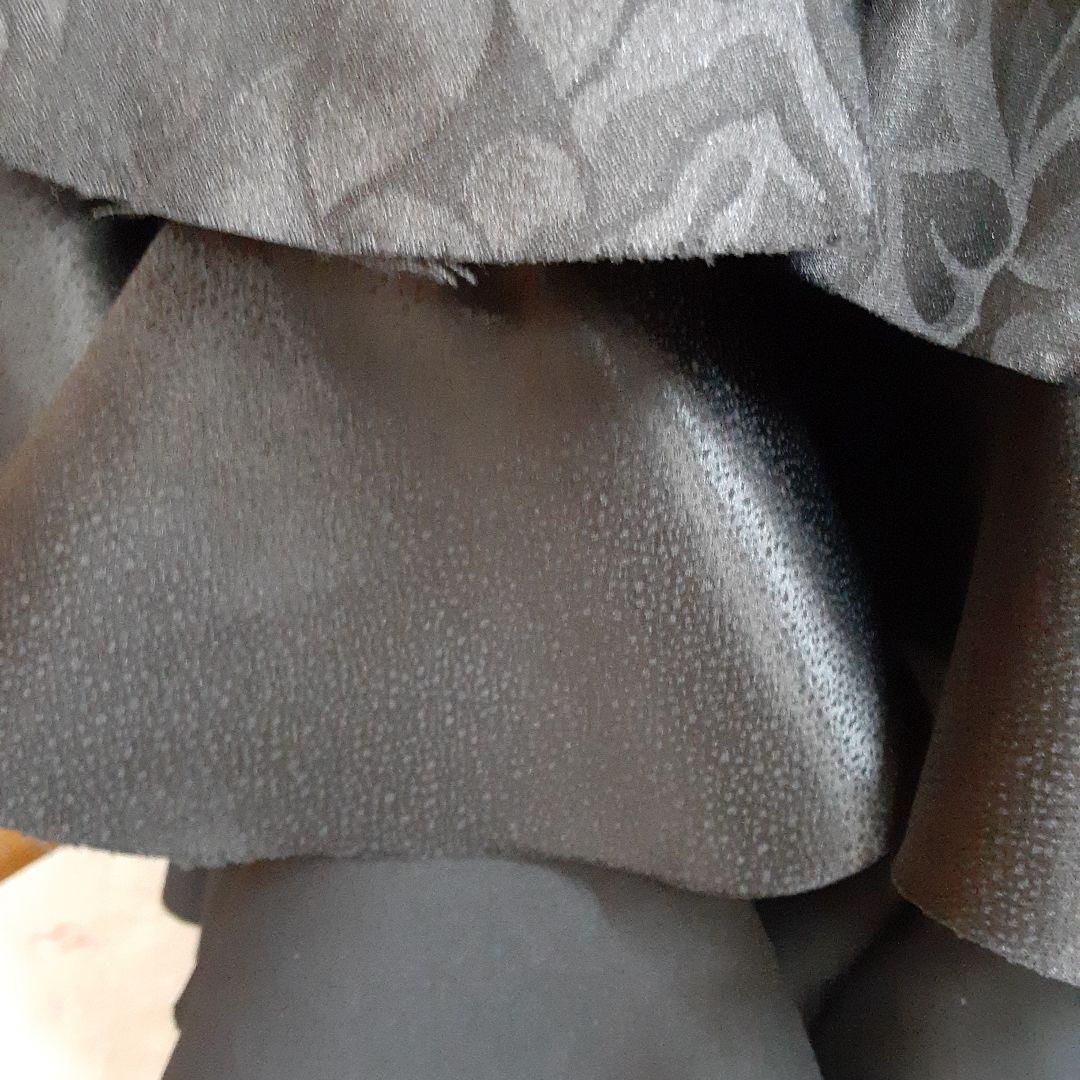 フラメンコ衣装　☆ファルダのみ　ブラックファルダ　豪華3段フリル